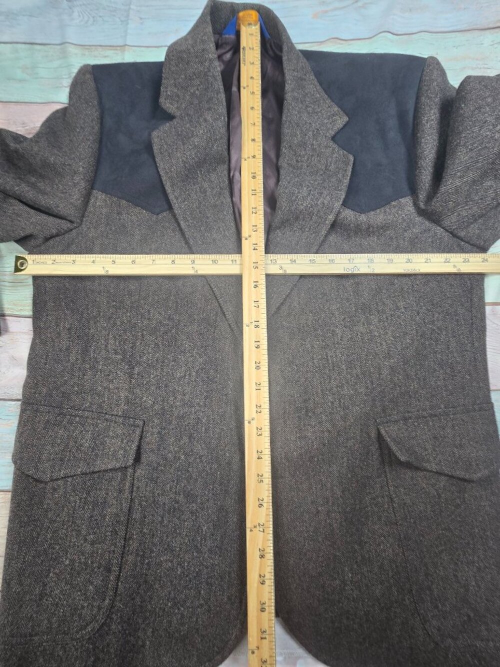 Pendleton Mens Wool Brown Herringbone Western Blazer Size 48 - Picture 6 of 9